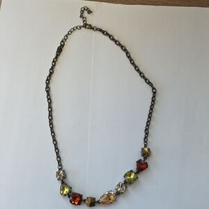 Elegant Multicolor Simulated Gemstone Necklace